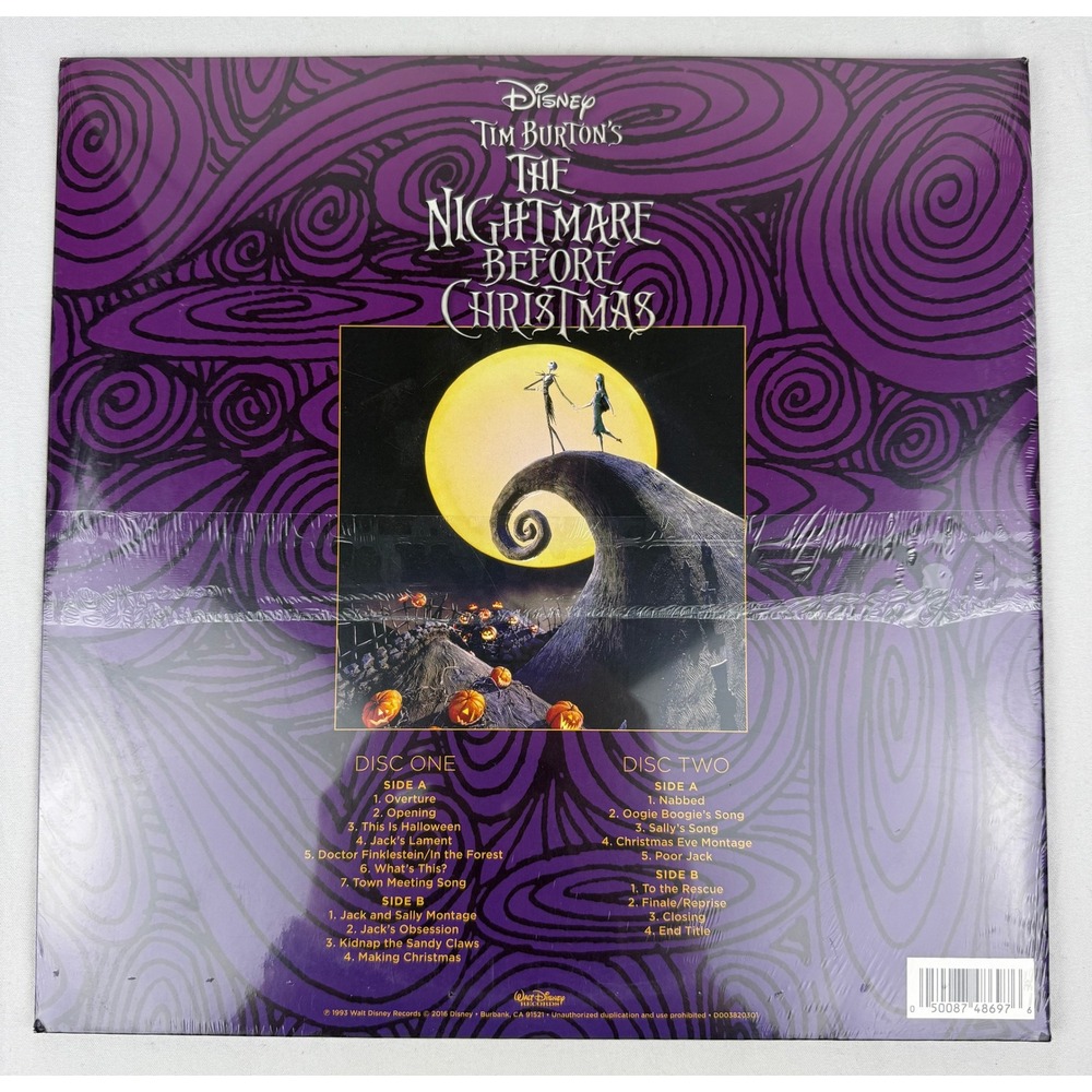Nightmare Before Christmas Soundtrack Vinyl Record Translucent Limited Edition‎ - Picture 2 of 2